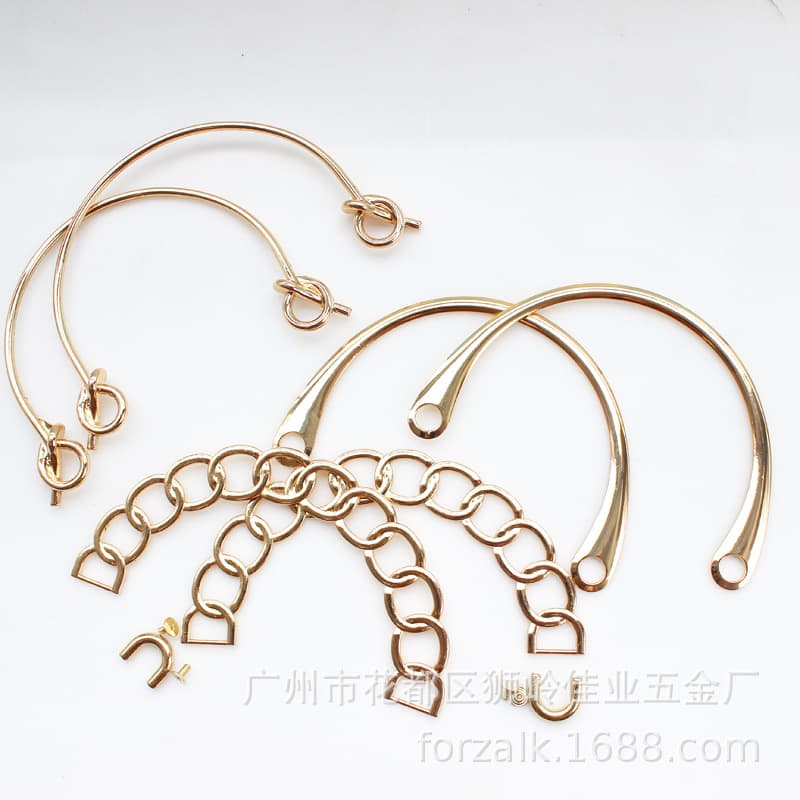 Carton handle bag, suitcase, bag hardware accessories, handmade bag handle, semicircle knotted twist handbag manufacturer