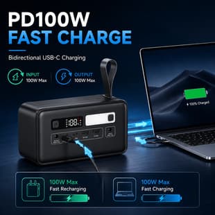 192Wh Portable Power Station PD100W Solar Generator LiFePO4