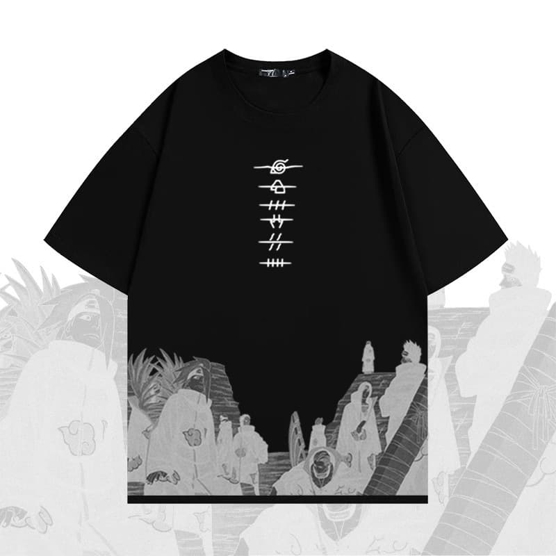 Naruto Pure Cotton Short-Sleeved T-Shirt Student Men's and Women's Youth Summer Fashion Brand Loose Off-Shoulder Half-Sleeved Top