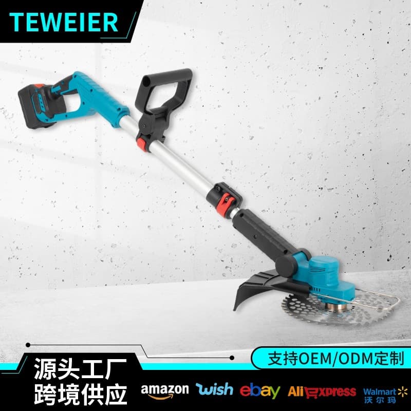 Outdoor Telescopic Brushless Lawn Mower Cross-border Household Grass Trimmer High Power Handheld Lithium Battery Cordless Electric Mower
