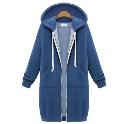 Women's Mid-Length Hooded Long-Sleeve Sweatshirt Winter Jacket for Amazon Cross-Border Trade in European and American Markets