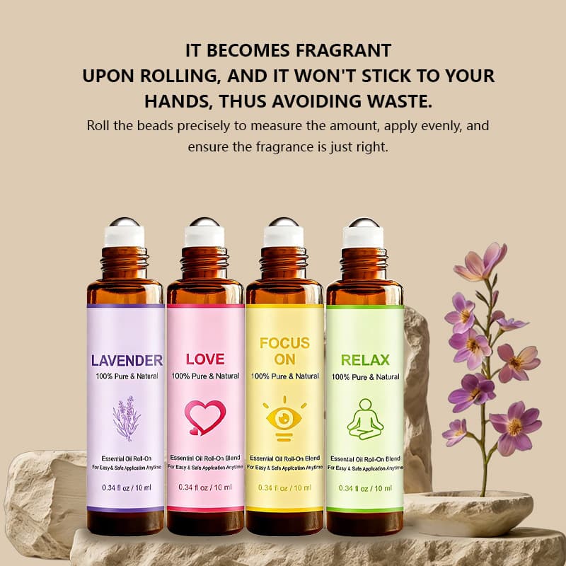 Portable massage oil unisex scented roller ball massage essential oil 10ml fragrance essence oil lavender