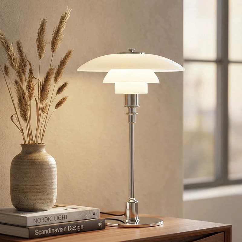 Danish Louis-Poulsen PH5 Table Lamp, Classic Nordic Design for Modern Living Room, Bedroom, Study, Export Specification