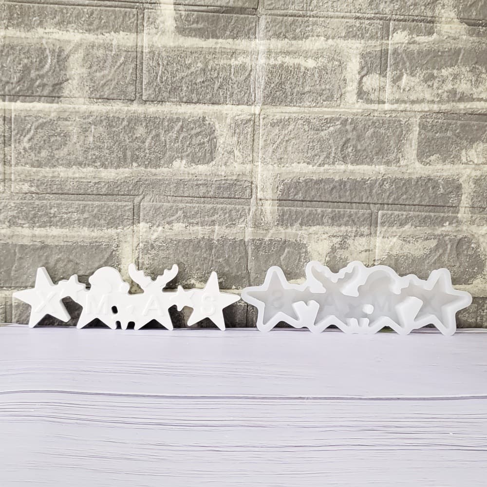S1957 Christmas Decoration Cement Plaster Mold DIY Silicone Mold
