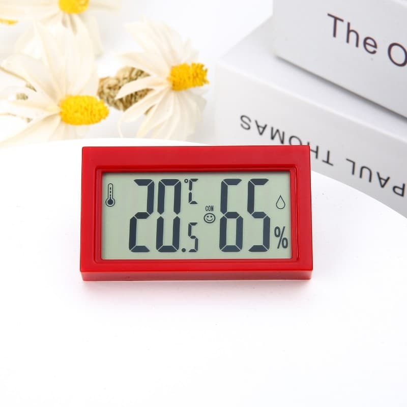 Home Precision Thermometer with Wall-Mount Option, Fahrenheit Conversion, and LCD Display Clock
