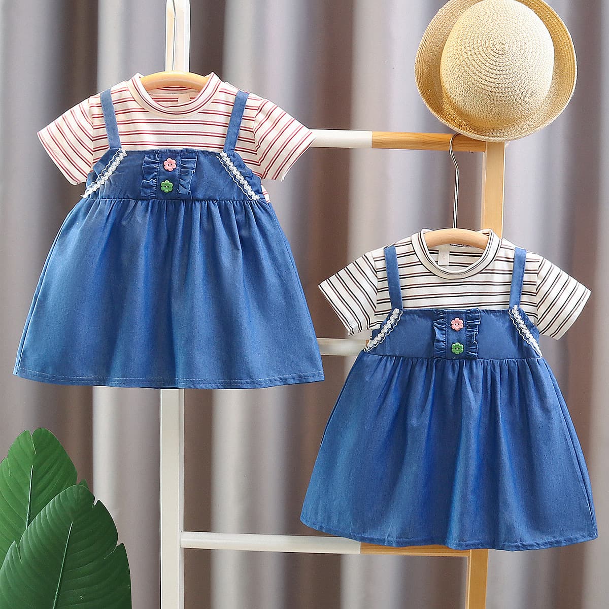 Girls Cotton Princess Dress Summer Children's Clothing Baby Skirt Short Sleeve Princess Style Pure Cotton Children's Dress