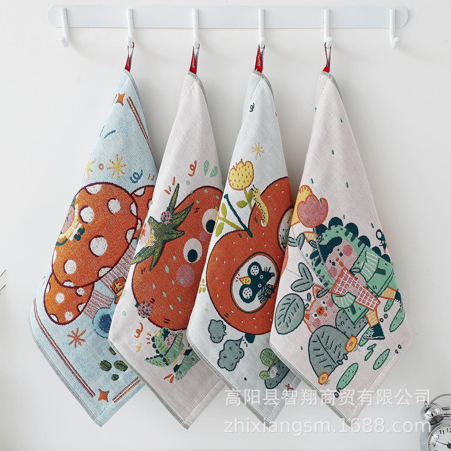 Pure Cotton Gauze Towel Four-Layer Gauze Square Towel Kindergarten Children's Cotton Square Towel Wholesale Export to Korea Kitchen Towel