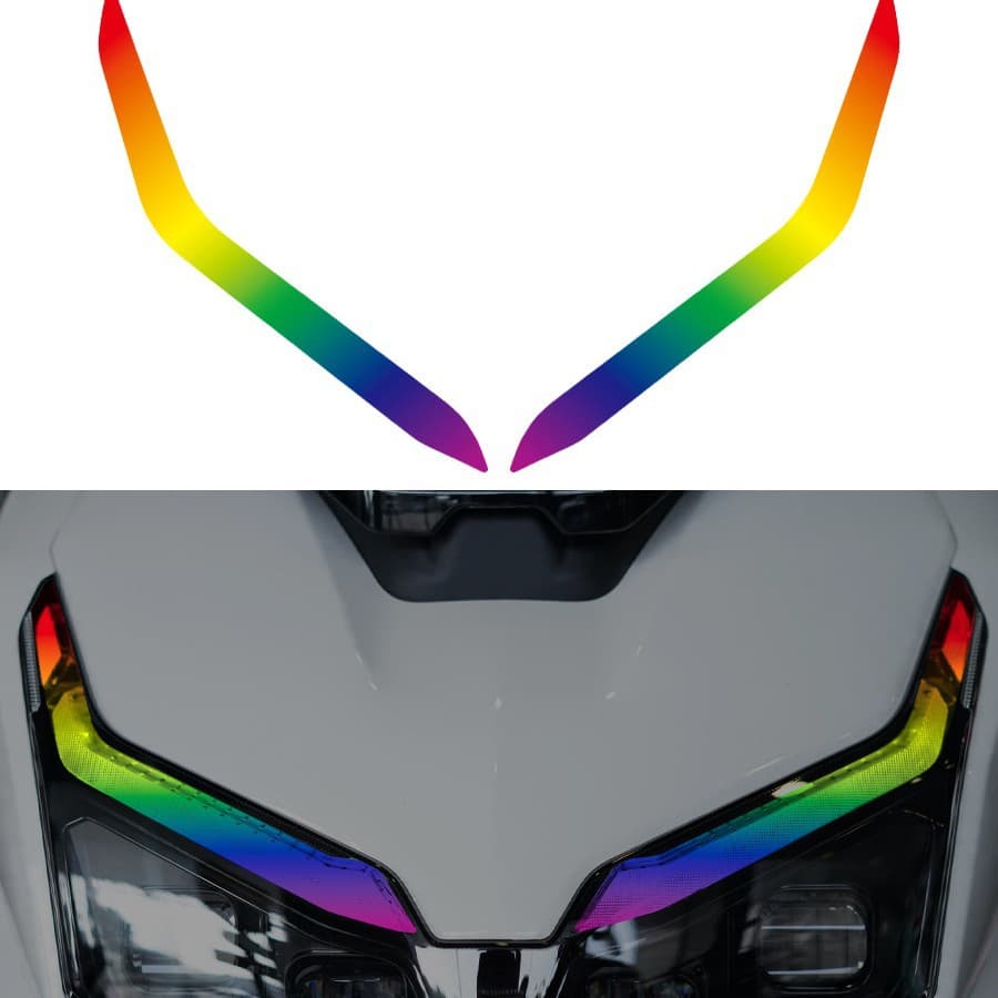 Compatible with Wuyang Honda NWT150 Colorful Light Film Motorcycle Waterproof Scratch-Resistant Headlight Film Smoked Daytime Running Light Color Change