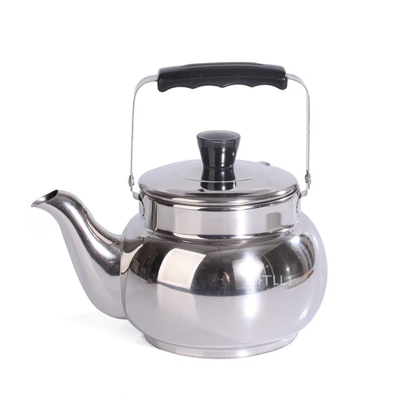 Stainless Steel Round Teapot Gold with Strainer Outdoor Water Kettle Restaurant Boiling Kettle Tea Pot Wholesale