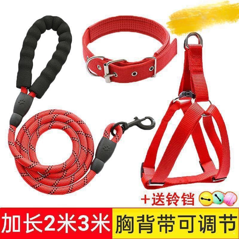 Dog Leash 2m 3m Dog Harness Chain for Golden Retriever Teddy Small Medium Large Dogs Pet Walking Rope Neck Collar