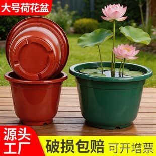 Thickened Plastic Flower Pot, Large Outdoor Planting Pot, Hydroponic Green Plant Pot, Blueberry Pot, Drainless Lotus and Water Lily Pot