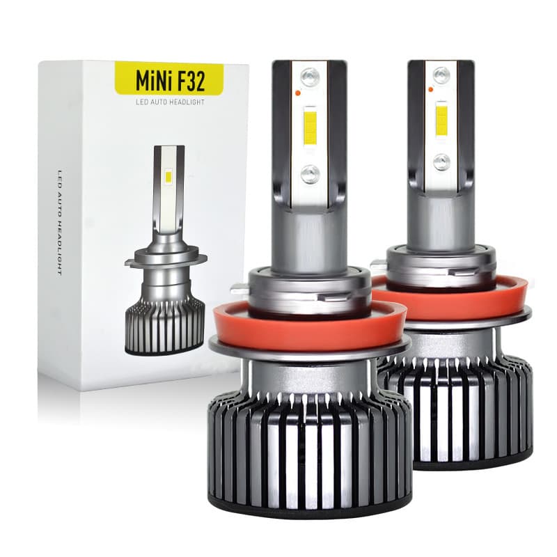 Cross-border Car LED Headlight H4 New F32 Mini LED Projector Lens Motorcycle Light Factory