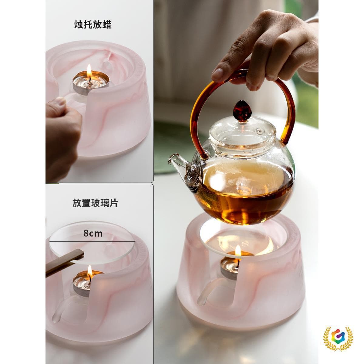 ✅High borosilicate glass teapot/tea warmer, candle/tea warmer, crystal tea warmer, and constant temperature heating for the fairness cup.
