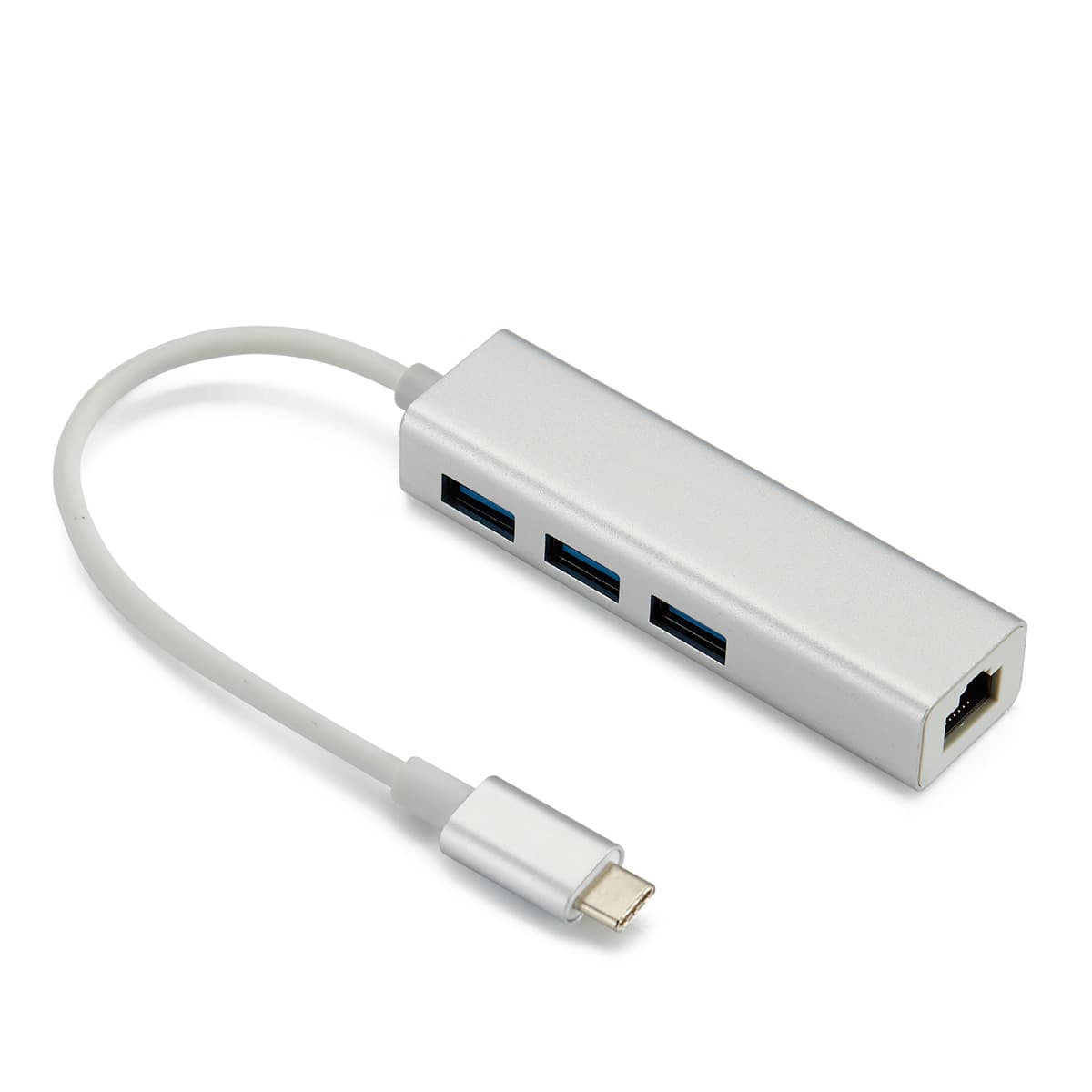 Driver-Free Type-C Gigabit 3.0 Hub Network Card Docking Station, High-Speed USB 100M 2.0 to RJ45 Ethernet Port Hub