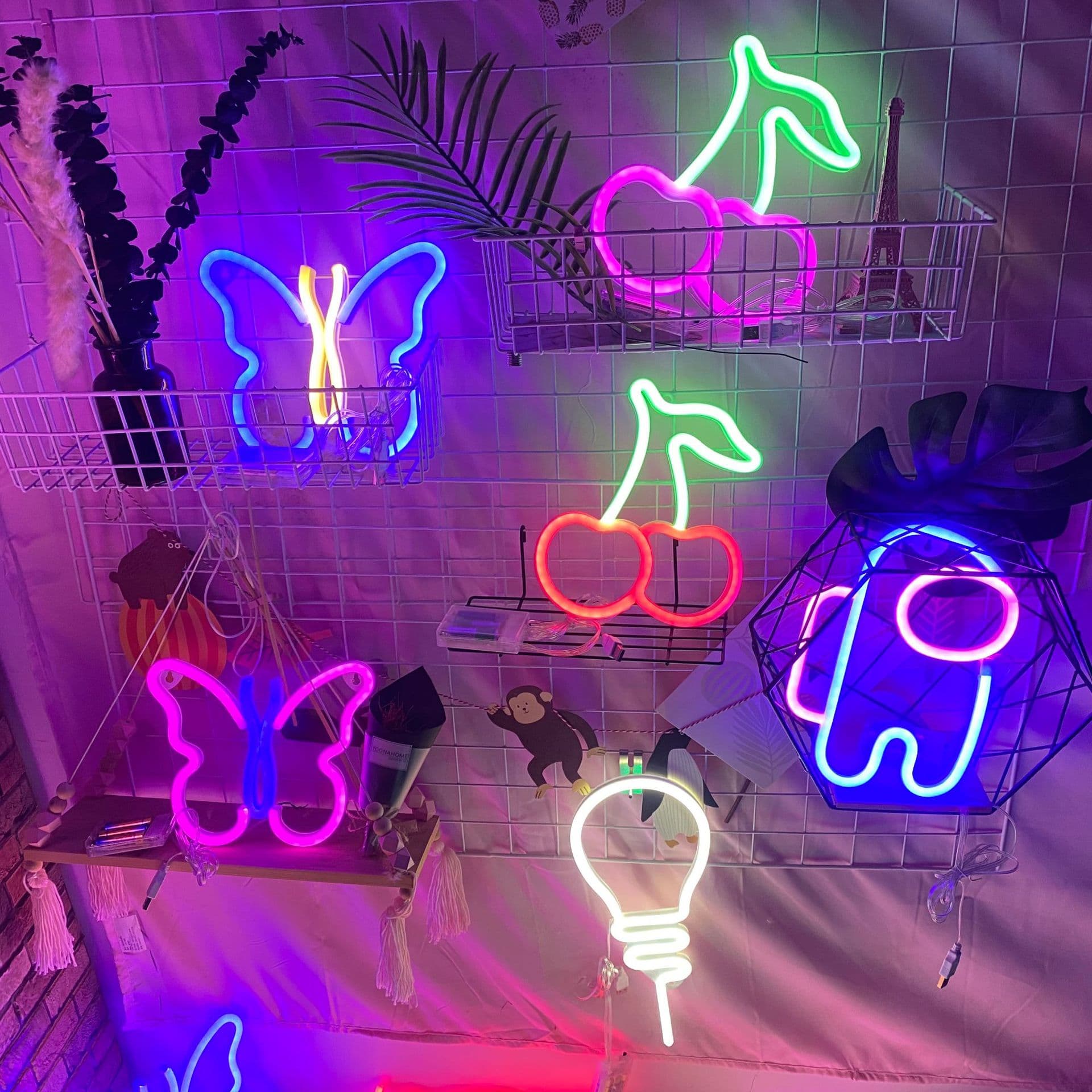Amazon New LED Neon Light Full Series Neon Bedroom Room Decoration Birthday Proposal Background Creative Light