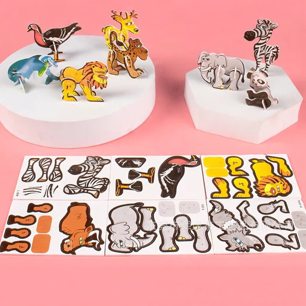 Cross-border DIY 3D Creative Insect Paper Jigsaw Puzzle fun three-dimensional puzzle