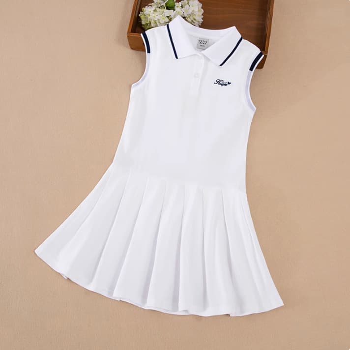 Girls Summer Dress 2025 New Mid-Large Child Sleeveless Vest Dress Baby Girl Sport Dress