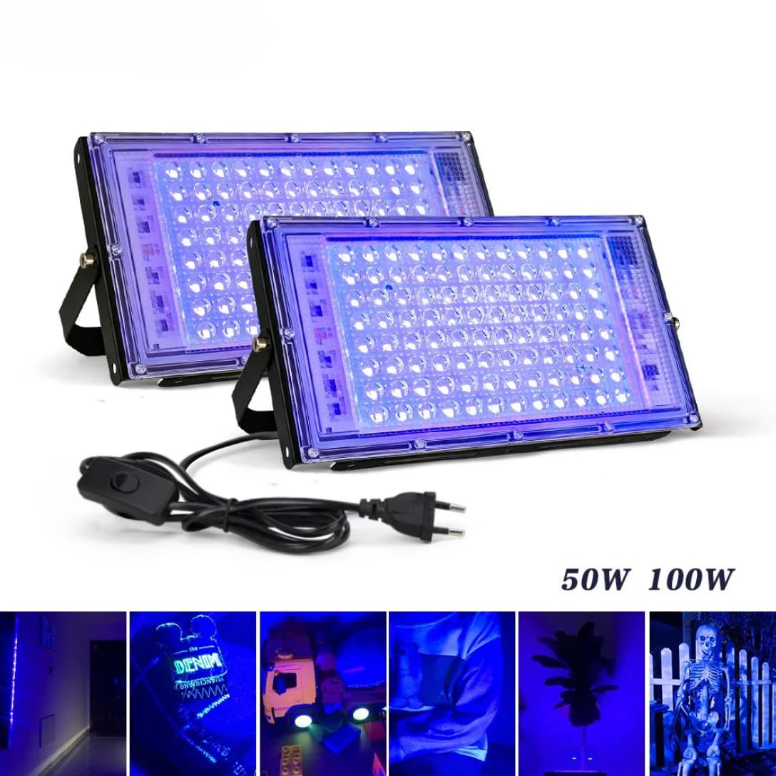 UV curing European/American plug switch UV projector light for fluorescent theater 110V/220V 395nm LED
