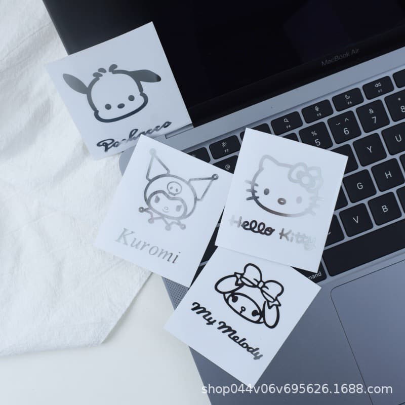 Sanrio Tummy Mug Stickers, Cute Cartoon Waterproof Adhesive DIY Scrapbooking Decals, Thermal Cup Stickers
