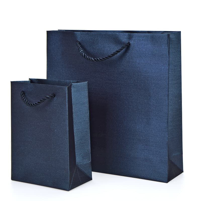 Paper bag customization wholesale and retail printing LOGO color shopping paper bag craft makeup handle navy paper