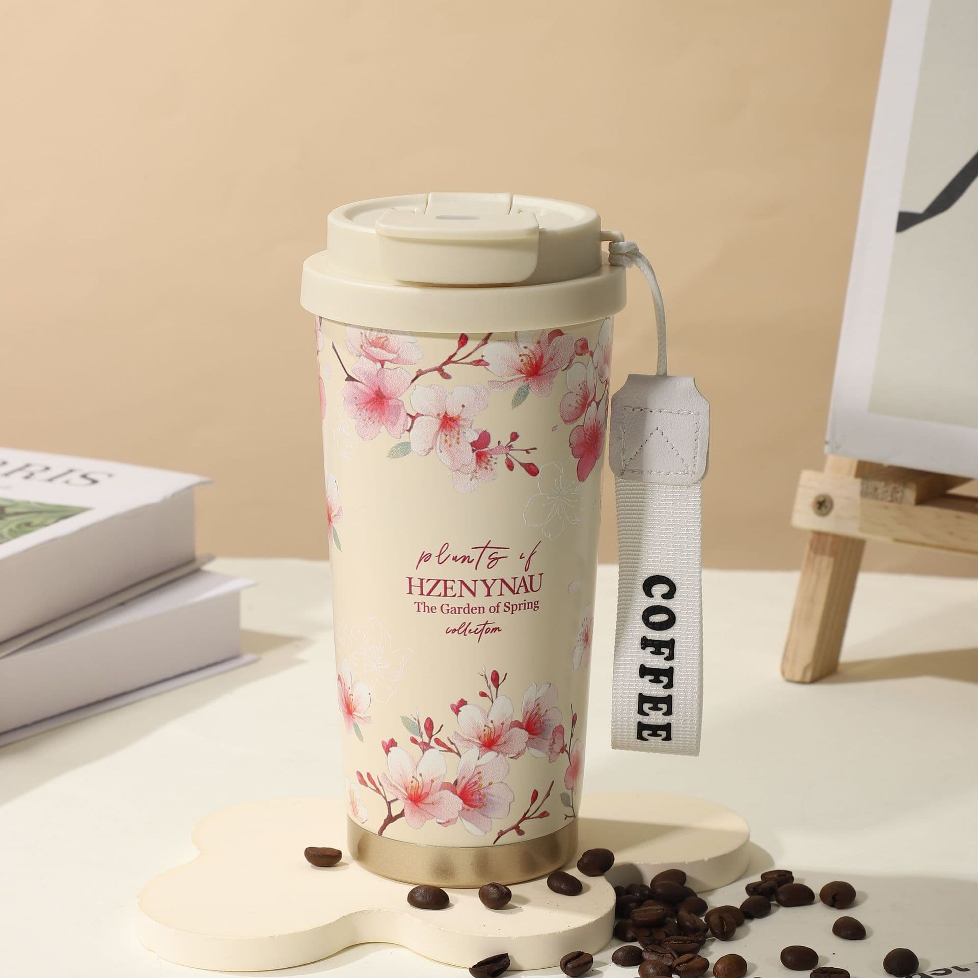High-Quality Large-Capacity Insulated Tumbler Wholesale Stainless Steel Trendy Mini Coffee Cup Outdoor Car Straw Water Bottle