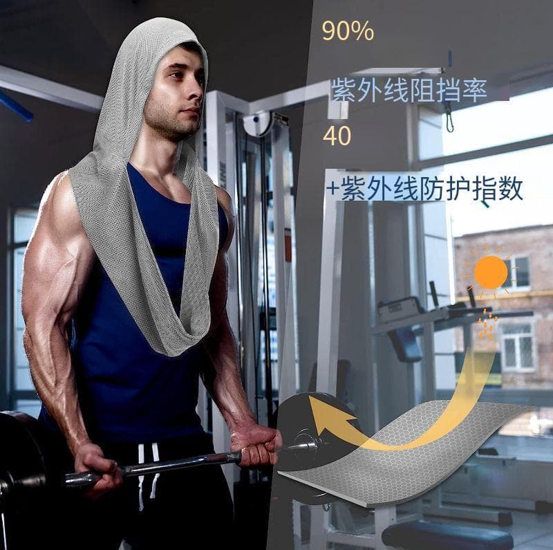 U-shaped Hooded Towel Fitness Beach Camping Construction Sun Protection Quick-dry Sports Cooling Headscarf