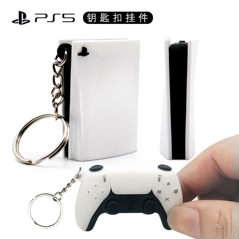 Epoxy PS5 Console Game Controller Keychain Nintendo Pendant Simple Trendy Game Charm Gift