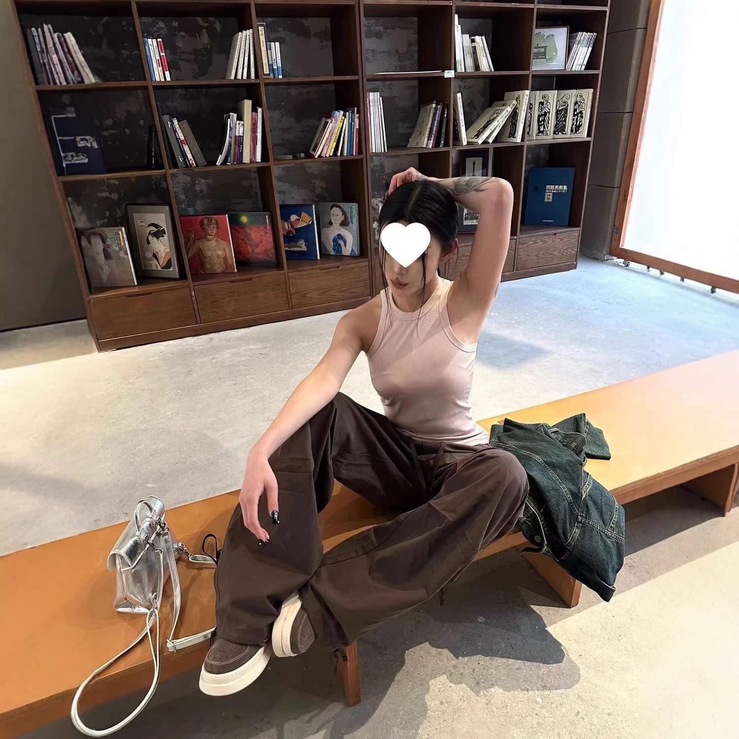 Pleated Parachute Loose Straight Cargo Pants Men Wide Leg Pants American Casual Pants Rad Spring Summer Hot Girl Pants