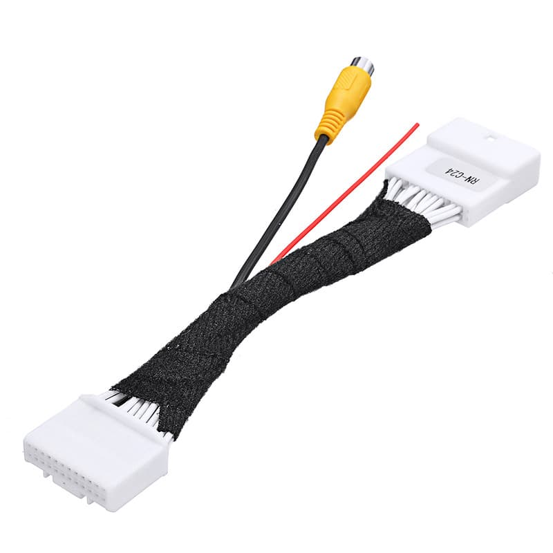 Rear View Mirror Camera Wiring Harness 24-Pin Video Input Backup Camera RCA Cable for Renault Models