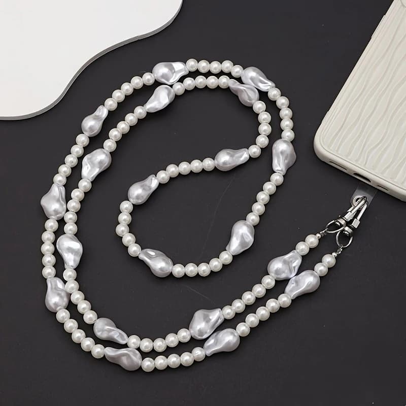 Creative New Multifunctional Phone Strap Pearl Bead Crossbody Bag Lanyard Accessory Phone Case Chain Decoration