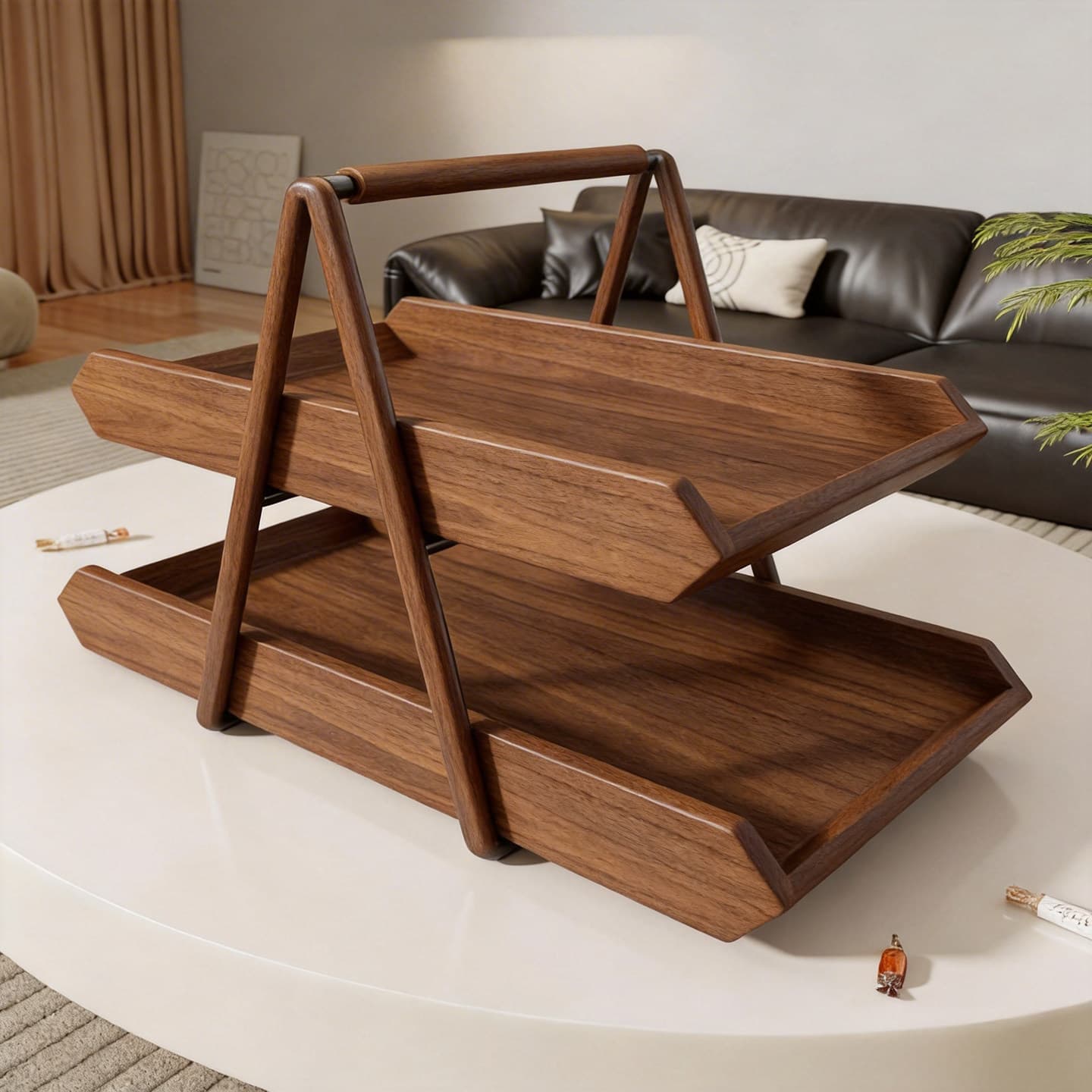 Living Room Fruit Tray Desktop Multi-Layer Dried Fruit Organizer Rack Snack Candy Storage Rack Afternoon Tea Cake Dessert Stand