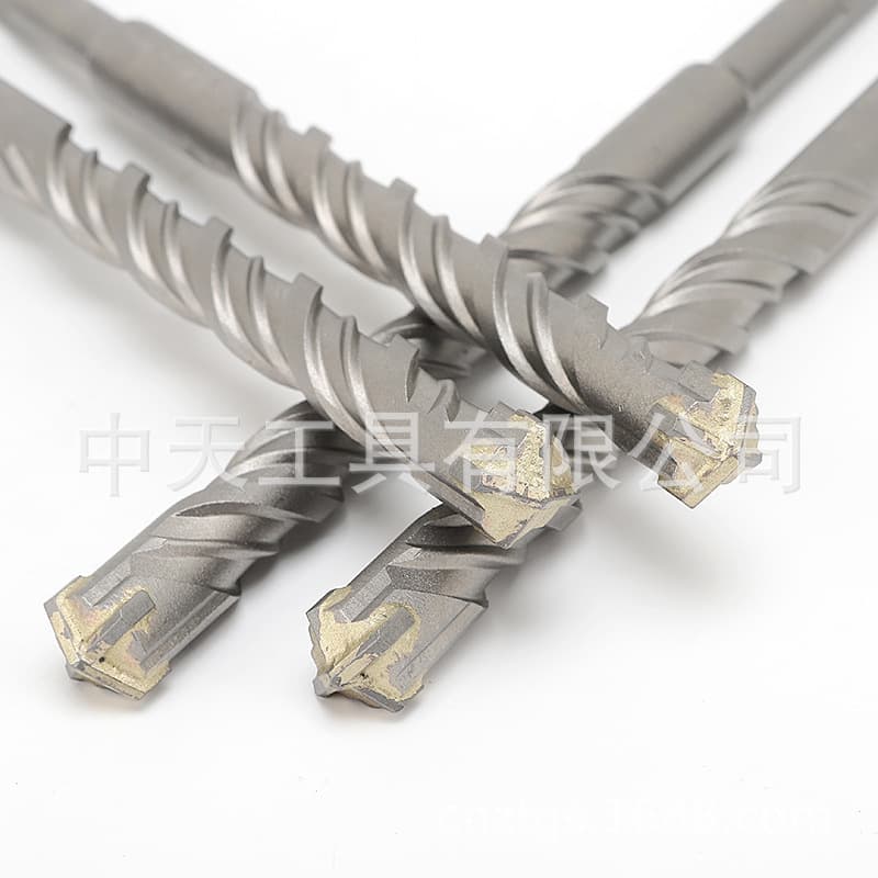 Tianzhongtian Cross Hammer Drill Bit Square Shank Round Shank Impact Drill Bit Wall Reinforcement Expansion Screw Hole Cross Drill Bit