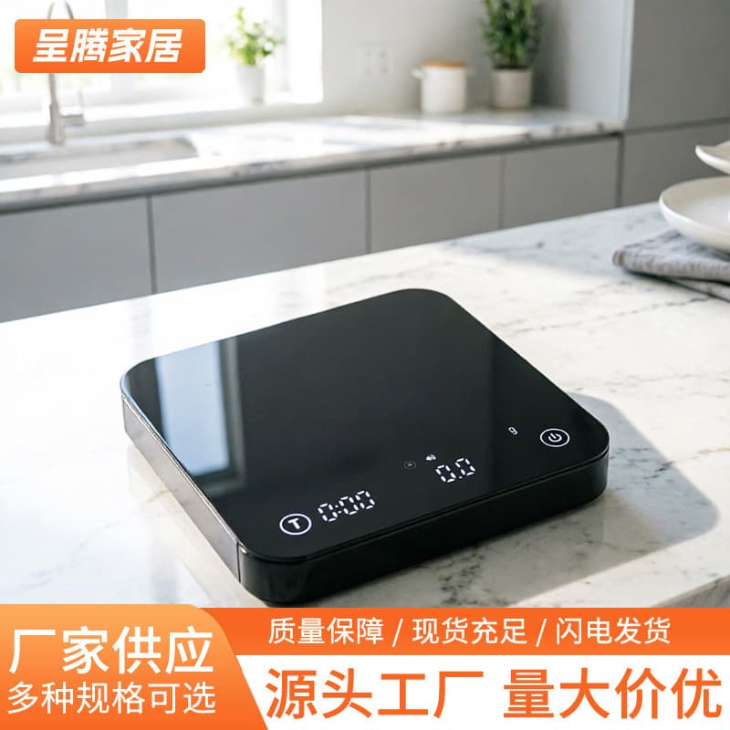 Home Coffee Scale, Hand-drip Espresso Scale, Timer & Weighing, Type-C Rechargeable Portable Coffee Scale