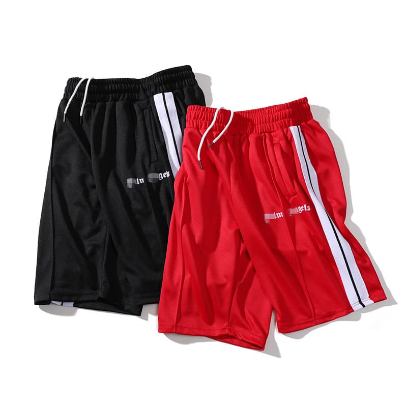 Wholesale trendy brand Palm Angels side stripe unisex college couple sports casual shorts loose five-point pants