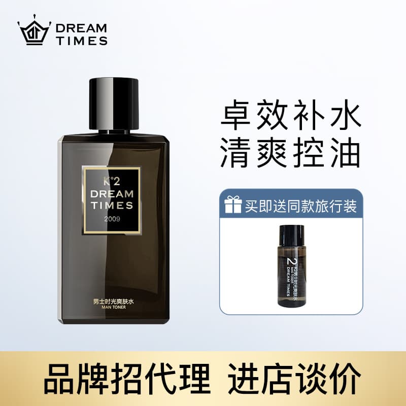Dreamtimes K2 Men's Time Refreshing Toner for Hydration, Moisturizing, Firming, and Post-Shave Skincare