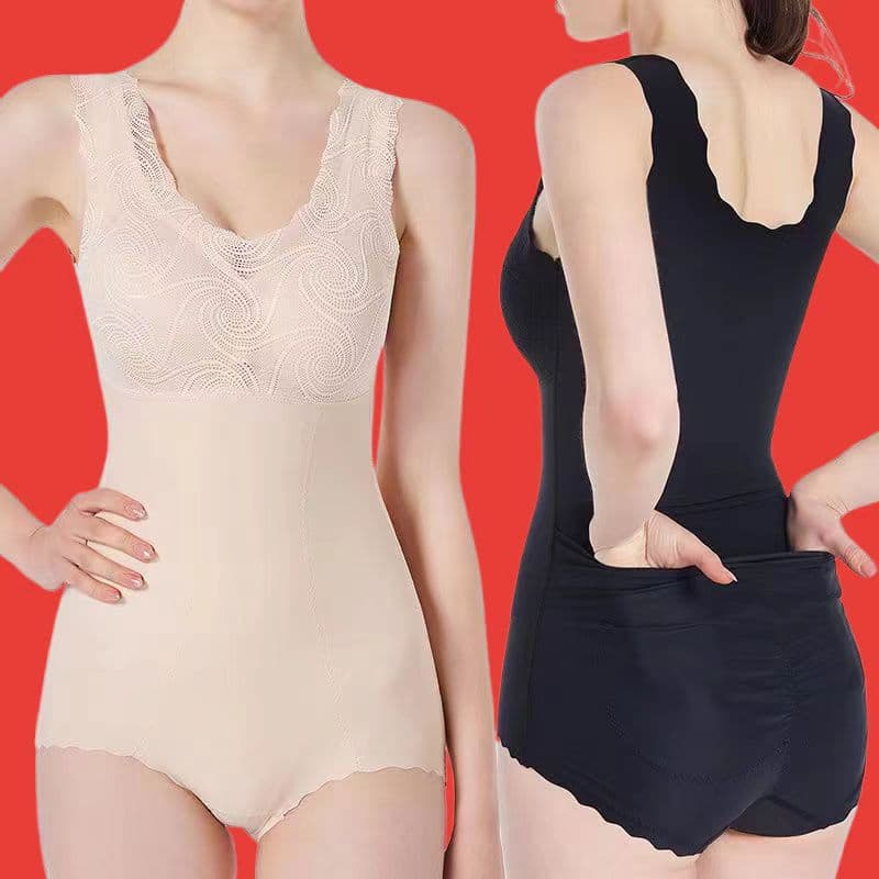 Shapewear Bodysuit with Pads, Backless, Waist and Hip Shaper, Postpartum Tummy Control, Butt Lifting, Summer Body Shaper for Women