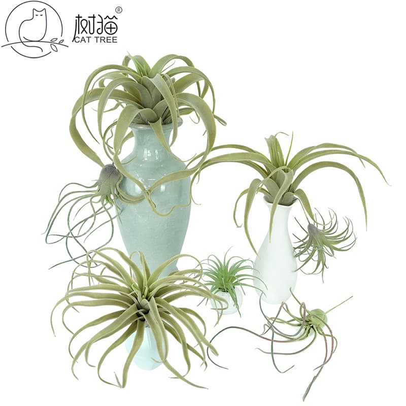Simulated artificial flowers, hair-planted air pineapples, artificial succulent plants for the elderly, wall hangings, wall decorations, potted spider plants