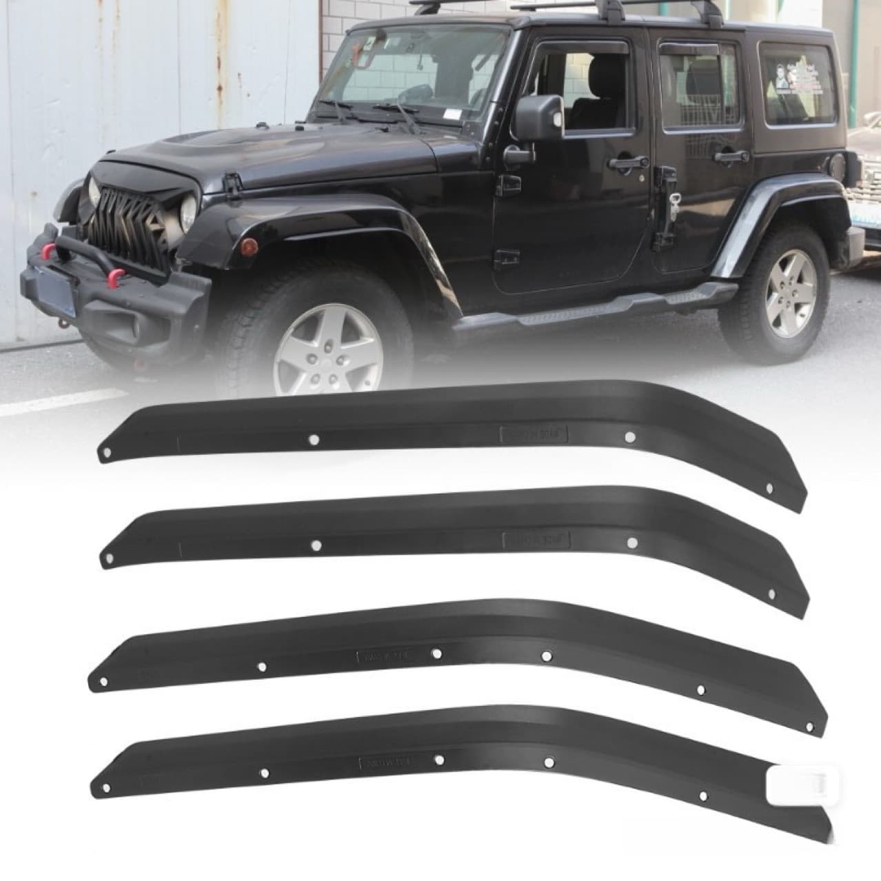 Suitable for 07-17 Jeep Wrangler JK original car widened and larger wheel eyebrows anti-scratch fender modification parts