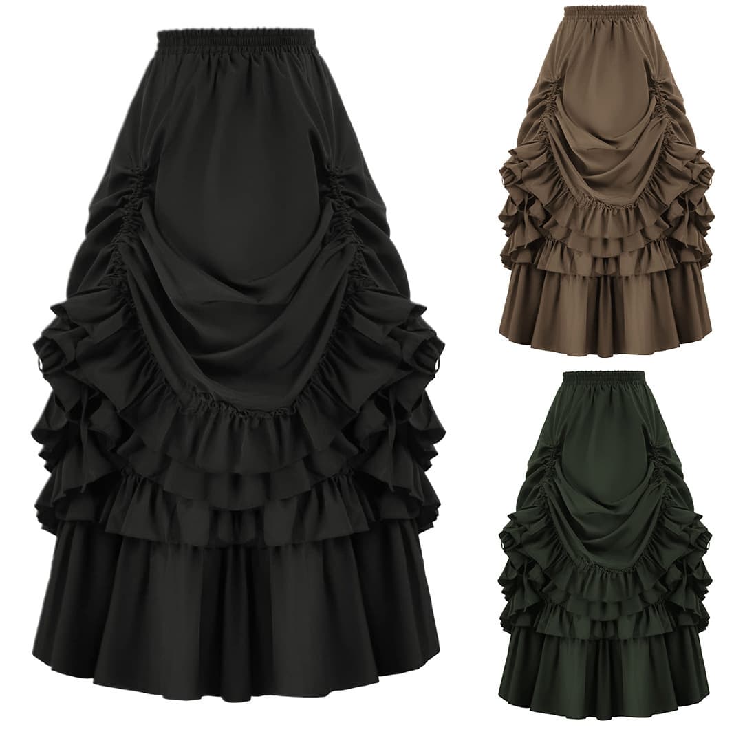 New Halloween Renaissance Vintage Short Skirt Medieval Retro Costume Stage Performance Wear