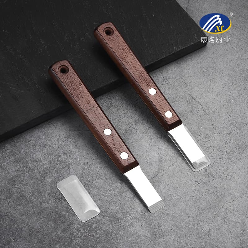 Manufacturer Direct Flat-head Glue Removal Scraper, Sealing Gasket and Grease Stain Cleaner with Wooden Handle, Range Hood Scraper