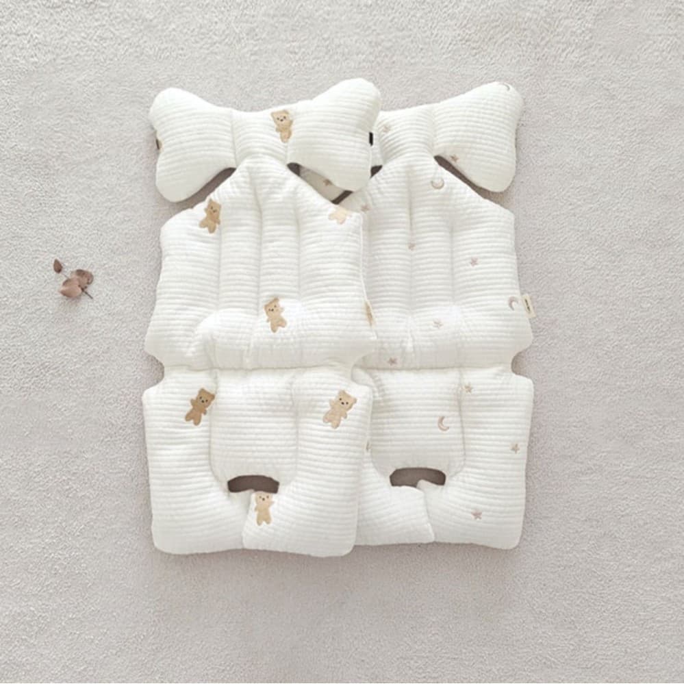 ins new baby stroller thick cushion autumn and winter thickened warm embroidered baby thick stroller seat cushion