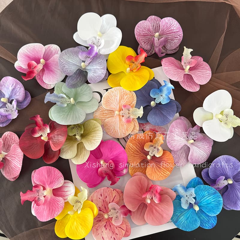 Artificial Phalaenopsis Orchid Heads for Wedding Bulk Flower Heads Petals Artificial Flowers DIY Craft Accessories Hair Clips