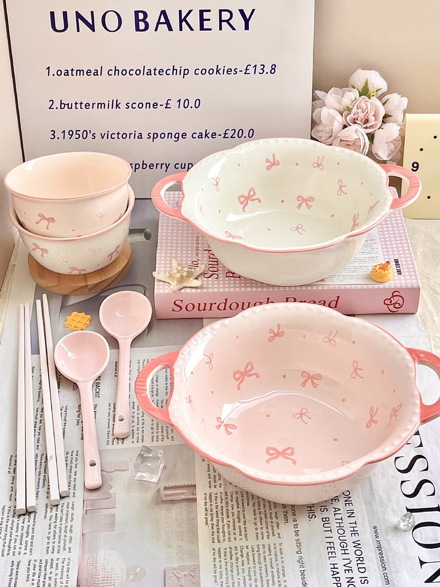 2026 New Style Large Bowl with Handles, Ceramic Bowl for Ramen, Soup, and Luosifen