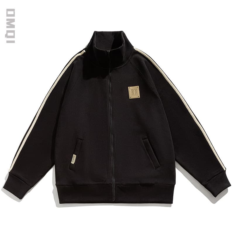 Fall 2025 New Style Stand Collar Zip-Up Hoodie for Men, Trendy Big Size Spring Men's Premium Sports Jacket