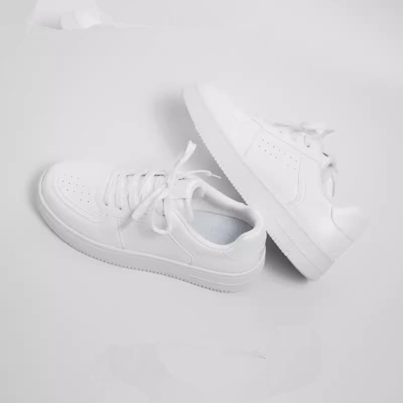 Women's White Sneakers 2025 Spring New Trend Thick Sole Casual Shoes Soft Comfortable Versatile Unisex