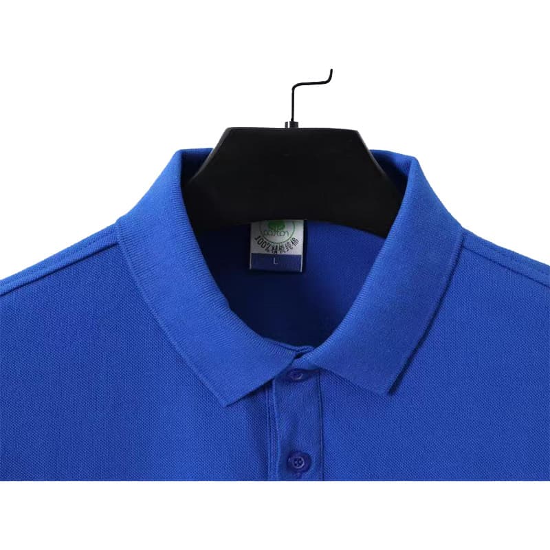 Custom polo shirt with collar, short-sleeve workwear with embroidery, pure cotton work T-shirt, corporate culture advertising shirt with logo printing