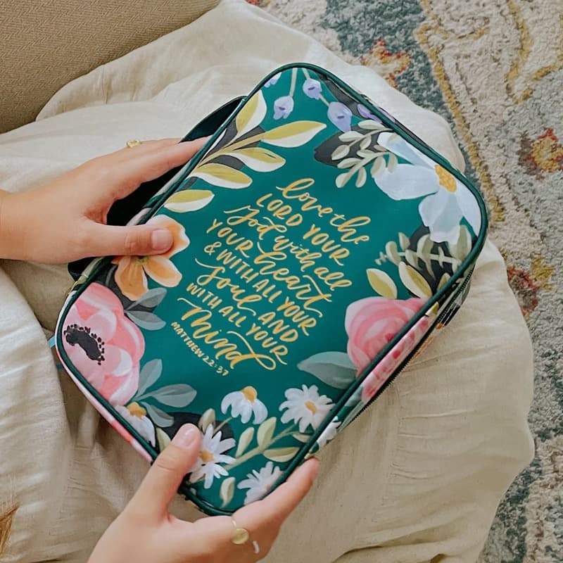 New Cross-border Summer Floral Butterfly Print Women's School Bag, Polyester Waterproof Handle Lightweight Tote Bag