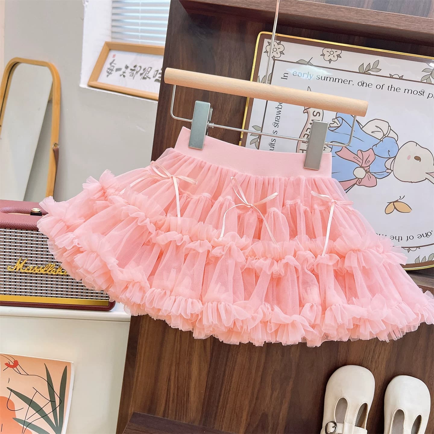 Girls Sweet Tutu Skirt 2026 Summer New Style Baby Girl Fashionable Versatile Multi-Layer Tulle Cute Puffy Short Skirt