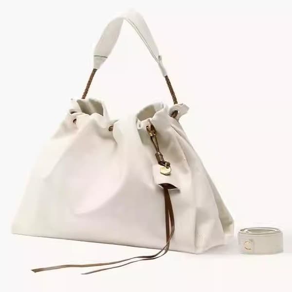 LUMANNIQI Pine Cloud Tote Bag Commuter Travel Bag Crossbody Genuine Leather Bag [Wenqi Same Style]