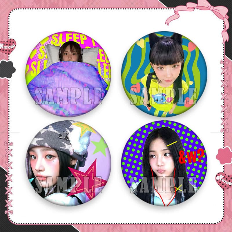 newjeans girl group peripheral bar badges Daniel Fan Yuxin Jin Minji star support small gift pendant